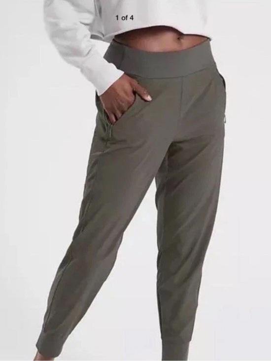 Athleta Pants - Athleta Soho Jogger Pants Women’s 14 Cast Iron Gray Stretch Lightweight Casual
